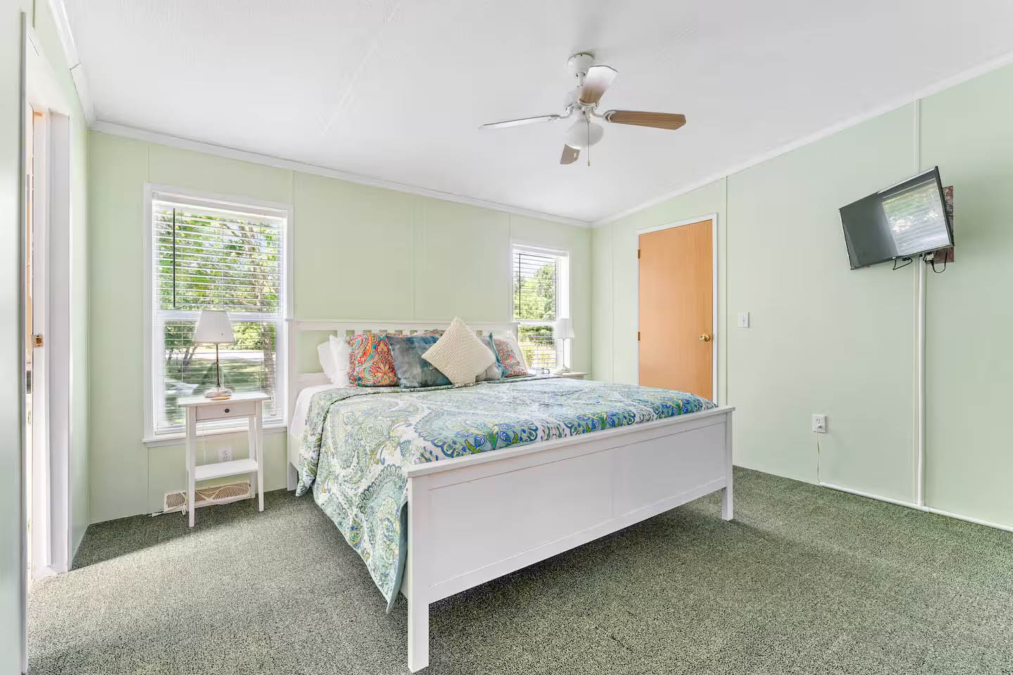 Bedroom inside the 3 bedroom cottage at Glamp Newport near Newport Rhode Island Bedroom inside the 3 bedroom cottage rental at Glamp Newport in Portsmouth Rhode Island